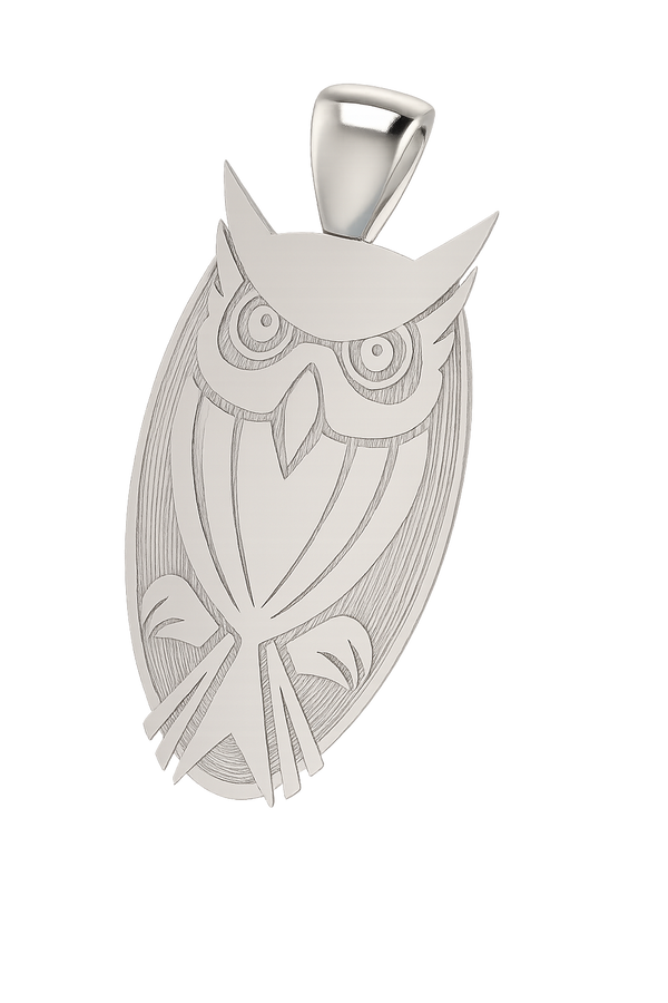 Escudo Búho Plata 925